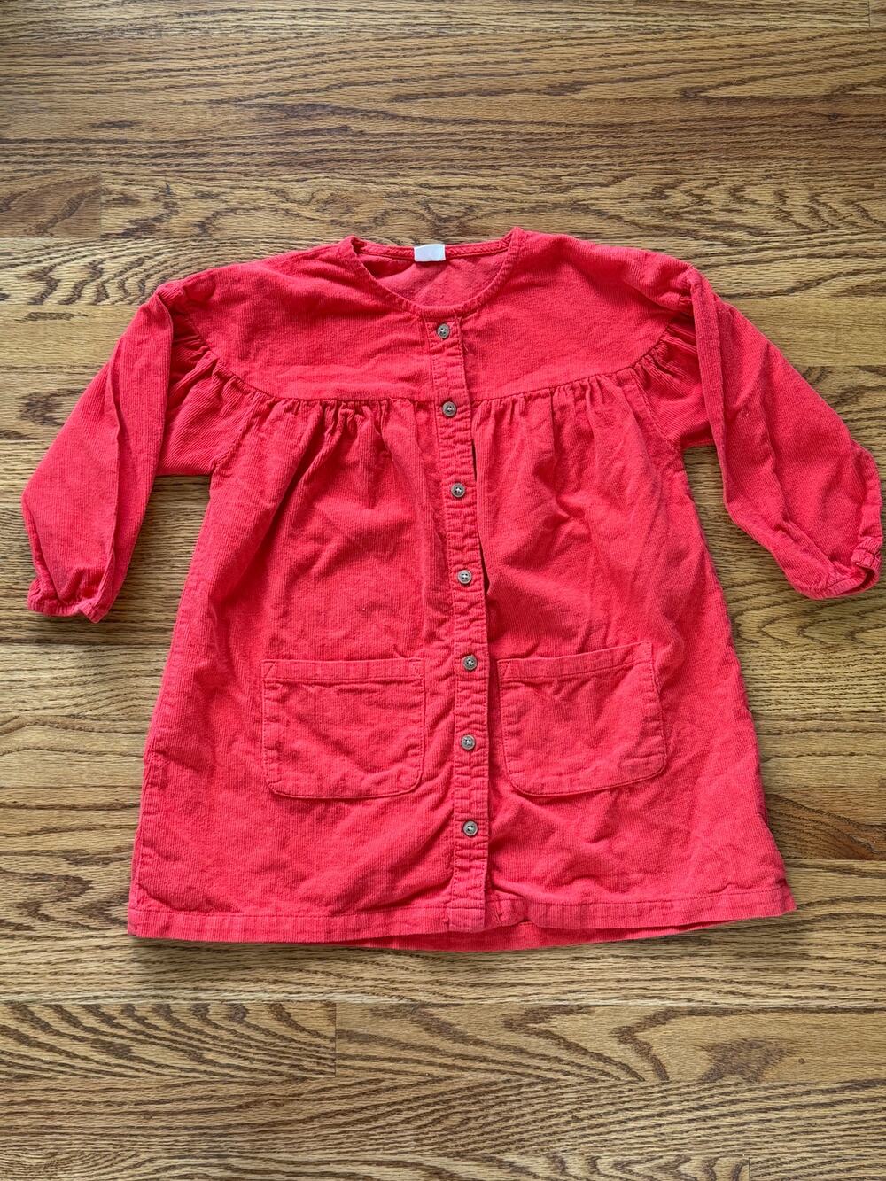 NEXT Girl's 4/5 yrs Red Corduroy Dress Pumpkin Patch Fall Back to School